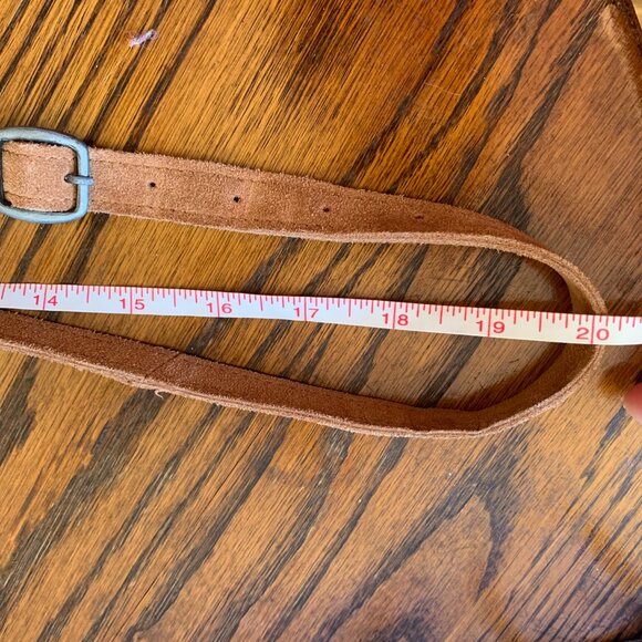 ZARA Cognac Brown Suede Leather Fringe Braide Pompom Western Boho Crossbody Bag - Picture 9 of 9